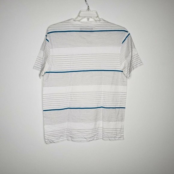 Retro Fit Tee White Striped Short Sleeve - Picture 3 of 9